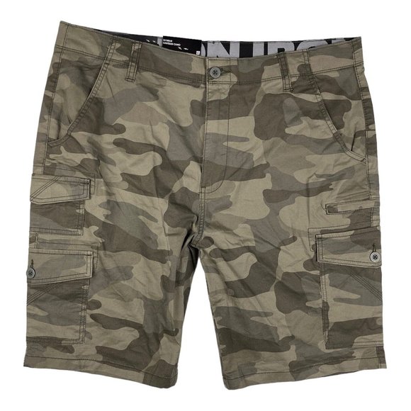 Iron Co Twill Cargo Shorts Men's 36 Green Canteen Camo NWT - Picture 1 of 8